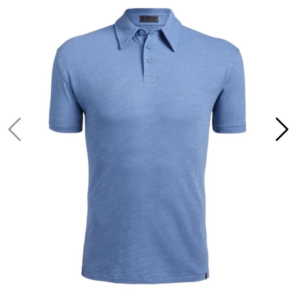 G/FORE Men's Blue ClubHouse Cotton Polo Shirt NWT LARGE